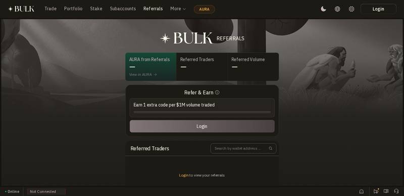 BULK referrals page while logged out